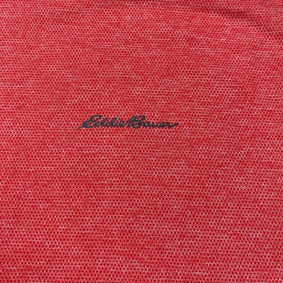 Eddie Bauer Running Shirt Free Dry Long Sleeve Men XL Orange Breathable Meshed - Picture 2 of 9